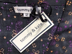 BNWT TOMMY & KATE Dress Floral Summer Size 12 Black Orange Purple - Picture 1 of 8