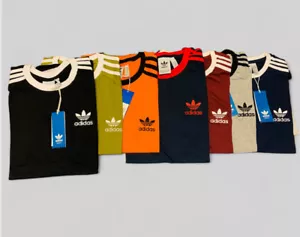 MENS ADIDAS ORGINLAS EMBROIDRED RETRO SHORT SLEEVE T-SHIRT - Picture 1 of 9