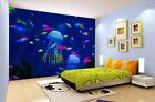 3D Quallen Fisch N1537 Tapete Wandbild abnehmbar selbstklebend Aufkleber Eve