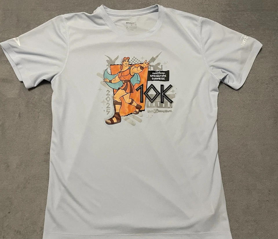 runDisney Springtime сюрприз мужской Hercules 10K рубашка размер M средний - Изображение 1 из 4