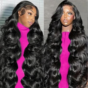 30 inch 13x6 Lace Front Wigs Human Hair 180% Density Body Wave Wigs Pre Pluck... - Picture 1 of 6