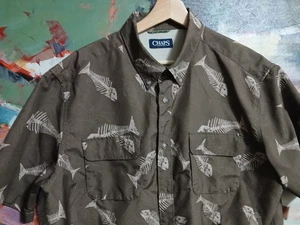 Chaps Hawaiian Mens shirt Short sleeves 100% Poly sz XL TG EG - Picture 1 of 6