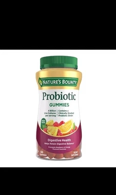 Nature's Bounty 益生菌木乃伊 60 件美味水果口味消化... — 第 1/4 张图片