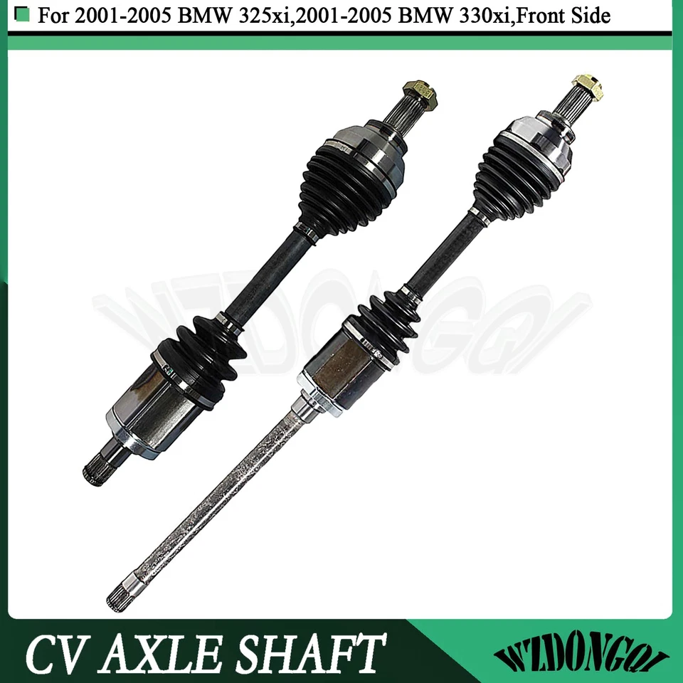 2x Front CV Joint Axle Shaft Fits BMW 325xi 330xi Base Sedan Wagon AWD 2001-2005 - Image 1 of 4