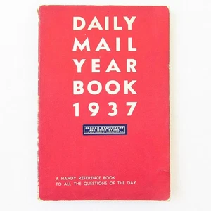 Daily Mail Year Book 1937 Softcover Vintage England/U.K. Almanac - Imagen 1 de 8