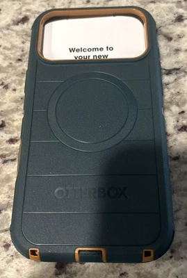 Funda OtterBox iPhone 17 Pro Max Defender Pro Series (Verde Intriga/Naranja) Foto 1 de 3