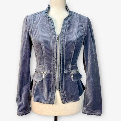 Chaqueta Blazer WHBM Mujer Terciopelo Capricho Victoriano Gótico Steampunk Romántico 2 Foto 1 de 4