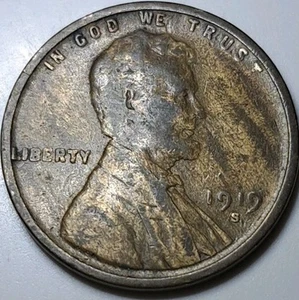 Centavo Lincoln Wheat 1919 S centavo 1C aleación incorrecta mezcla error moneda madera grano - Imagen 1 de 2