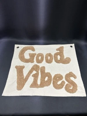 Urban Outfitters Buenas Vibraciones Tapiz Colgante de Pared Decoración Copetudo Boho 20" 16" Foto 1 de 4