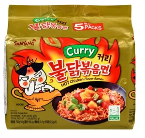 4 LEFT! Samyang Spicy Hot Chicken Buldak Ramen Food Noodle (Curry) 140gx 5 Pack - Picture 1 of 4