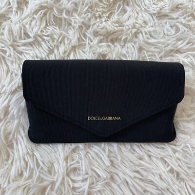Dolce & Gabbana Black Magnetic Snap Close Eyeglass/Sunglass Case Pouch - Image 1 of 4