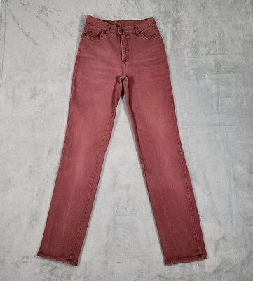 Jeans Newport News Vintage Mujer 6 Rojo Granate Jeanology Pierna Recta 26x32 EE. UU.  Foto 1 de 4