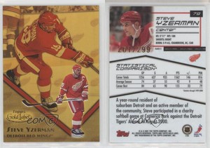 2000-01 Topps Gold Label Class 2 Gold /299 Steve Yzerman #79 HOF