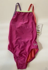 Speedo Niñas Rosa Violeta Cloro Resistencia-FPS 50+-Talla 14 - Imagen 1 de 3