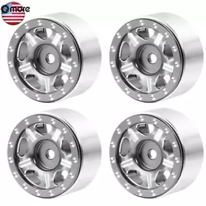 4PCS Beadlock Wheels Rims Rubber Tires for 1/24 RC Car Crawler Axial SCX24 90081 - Picture 1 of 4