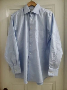 Men's 16 - 34/35 Van Heusen Long Sleeve Dress Shirt - Royal Herringbone - Picture 1 of 6