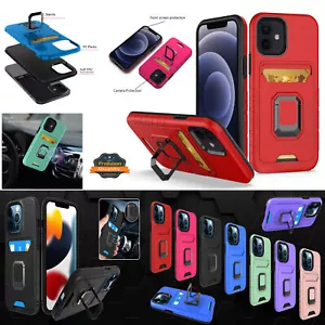 For Samsung Galaxy S22 /Plus Ultra Wallet Case with Credit Card Ring Stand Cover - Picture 1 of 49