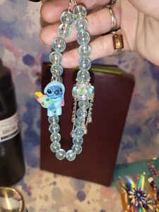 New custom made phone charm Stitch bling charm chains - Photo 1 sur 3