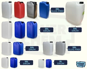 5L 10L 20L 25L CONTENEDOR DE AGUA PLÁSTICO TAMBOR ALIMENTO JERRYCAN JERRICAN SIN APILAR - Imagen 1 de 57