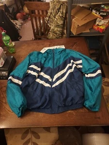Vintage Athletic Works Purple & Blue Full Zip Unisex L Windbreaker Jacket - Picture 1 of 6