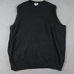 Harbor Bay Sweater Vest Mens 3XLT Tall Pullover Knit V-Neck Gray Sleeveless - Picture 1 of 6