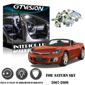 Super Bright White 6K LED Lights Interior Package Kit For 2007-2009 Saturn Sky - Picture 1 of 8