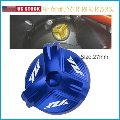 Крышка винта крышка маслозаливной горловины двигателя мотоцикла с ЧПУ для Yamaha YZF R1 R3 R6 R15 - Изображение 1 из 3