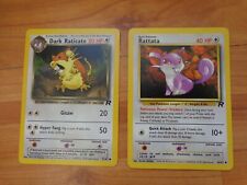 RATICATE 51/82 & RATTATA 66/82 ORIGINAL ROCKET POKEMON CARD WOTC EVOLUTION SET