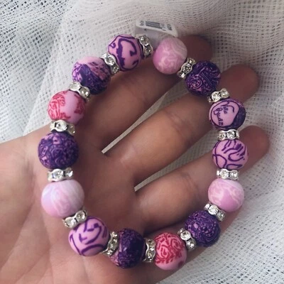 Коренастый серебряный ручной работы мяч эластичной браслет новый с Ярлыками - Изображение 1 из 2