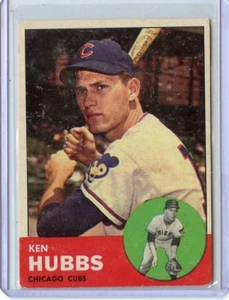 1963 Topps Ken Hubbs Chicago Cubs #15 ⭐️💥🎯 VGEX - Picture 1 of 2