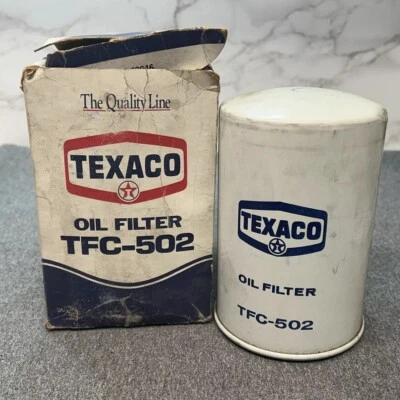 Filtro de aceite vintage The Quality Line Texaco TFC-502 nuevo con caja, publicidad vintage Foto 1 de 4