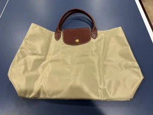 LONGCHAMP VINTAGE LARGE SHOULDER TOTE DESERT BEIGE TAN TOP ZUSTAND - Bild 1 von 8