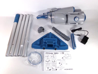 Aspiradora de piscina inalámbrica KOKIDO XTROVAC 320 con filtros estándar y finos, 2 cabezales Foto 1 de 4