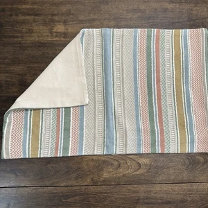 NEW!! POTTERY BARN KRAVET REED STRIPE LUMBAR PILLOW COVER 16 X 26" ~ MULTI - Picture 1 of 10