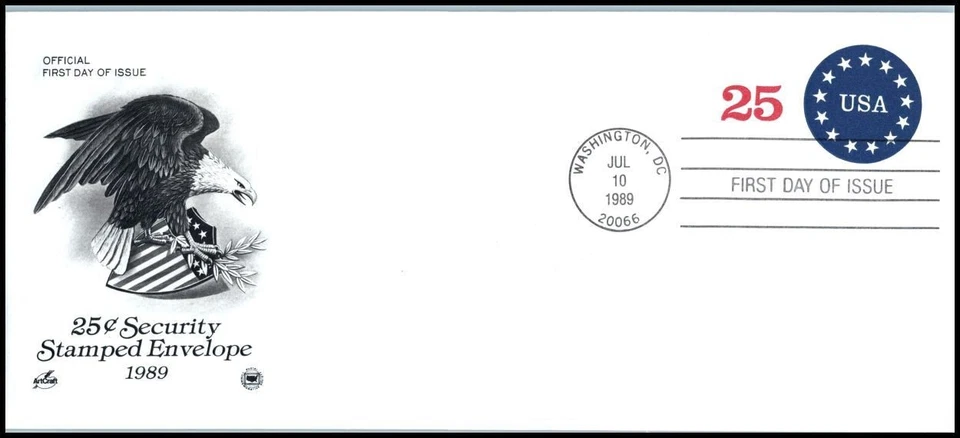 1984 USA Stars Sc U615 25c ArtCraft postal stationery patriotic definitive - Image 1 of 1