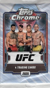 2025 Topps Chrome UFC Blaster Pack (4 Cards) - Picture 1 of 7