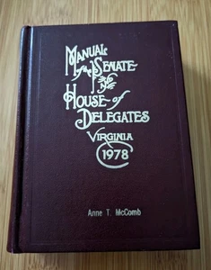 General Assembly Of Virginia Manual Of The Senate And House Of Delegates 1978... - Picture 1 of 3