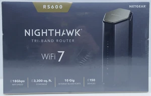 Routeur WL Netgear RS600 Nighthawk WiFi 7 | 18 Gbit/s | Jusqu'à 3 000 carrés Couverture pieds - Photo 1/17