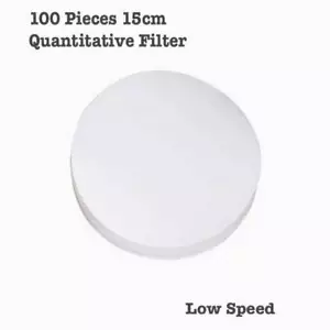 100Pcs Slow Speed Quantitative Filter Paper 15cm Filtration Chemistry Laboratory - Picture 1 of 1