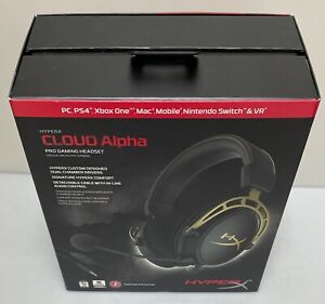 HYPER X CLOUD ALPHA PRO GAMING HEADSET PC PS4 XBOX ONE SWITCH VR MAC BOXED MINT
