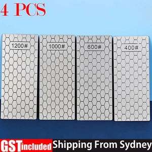 4pcs Diamond Knife Sharpener Sharpening Stone Honeycomb Grind Sharpener Kit AU - Picture 1 of 9