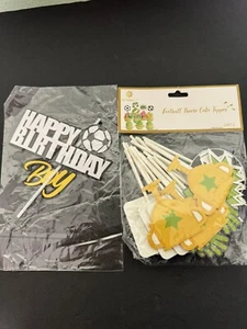 Football Themed Cake Toppers - Picture 1 of 2