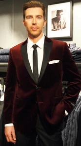 Men's New Two Button Jacket Luxury Bridal Party Wear Coat Blazer Classic Tuxedo - Picture 1 of 5