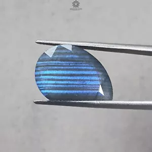 6.20cts Natural Blue Labradorite Gemstone Fancy Shape Faceted Cut 17*13mm 1pc - Picture 1 of 5