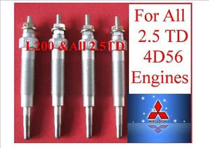ENCHUFES CALENTADOR L200 X 4 PAJERO SHOGUN CANTER MITSUBISHI 4D56 2.5 TD DIÉSEL - Imagen 1 de 2