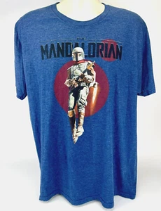 Camiseta de hombre Star Wars The Mandalorian manga corta azul jaspeado XL Mad Engine - Imagen 1 de 9