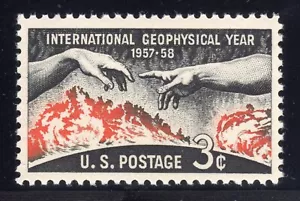 SELLO DE ESTADOS UNIDOS #1107 --- 3c AÑO GEOFÍSICO ÚNICO - XF - COMO NUEVO - GRADO 90 - Imagen 1 de 2