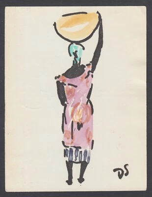 Senegal Sc 233, 234 used on 1966 color PPC Dakar-USA. Phosphate Mining, F-VF - Image 1 of 2