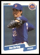 1990 Fleer Baseball Card Ron Darling New York Mets #201