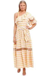 TRELISE COOPER One Sided Love Stripe Dress Preloved Size 6 AU RRP 699 - Picture 1 of 3